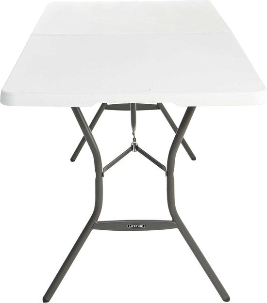 Lifetime® Kunststof tafel opvouwbaar campingtafel - Wit - 182x76x74cm