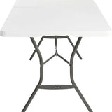 Lifetime® Kunststof tafel opvouwbaar campingtafel - Wit - 182x76x74cm