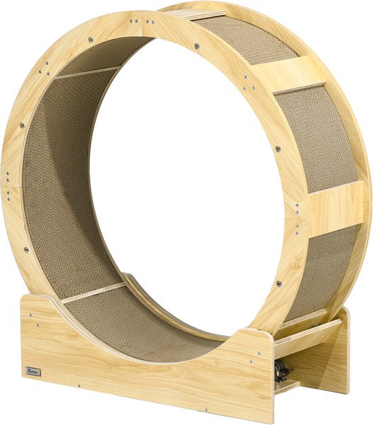 4goodz Kattenloopwiel 91 cm met rem en krabplank, kattenloopwiel
