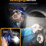 Hoofdlamp LED Oplaadbaar - Bewegingssensor & Rood Licht - 3600 Lumen - 6 lichtstanden- IPX6 Waterdicht - Voor Camping, Werk & Noodpakket