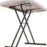 Lifetime® Compacte Campingtafel Bijzettafel Hoogte Verstelbaar - 49x76x53 cm