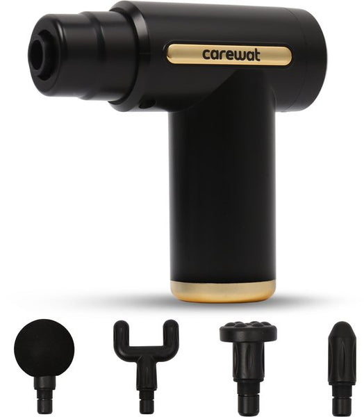 Carewat Massage Gun – Spiermassage Apparaat met 4 Opzetstukken – Draadloos – Stil – Oplaadbaar via USB-C – Spierontspanner voor Nek, Rug en Benen