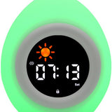 Kinderwekker met Nachtlamp – Slaaptrainer Wekker Kind – Digitale Wekker Kinderkamer – LED Nachtlamp met Kleurenlicht – Oplaadbare Wekker Peuter & Kind – Slaaptrainer met Alarm en Snooze