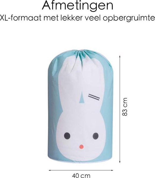 Speelgoedzak XL - Blauw - Opbergzak Speelgoed - Multifunctionele XL Opbergtas - Speelgoed Opberger Opbergzak - Kleding Waszak - Lichtblauw