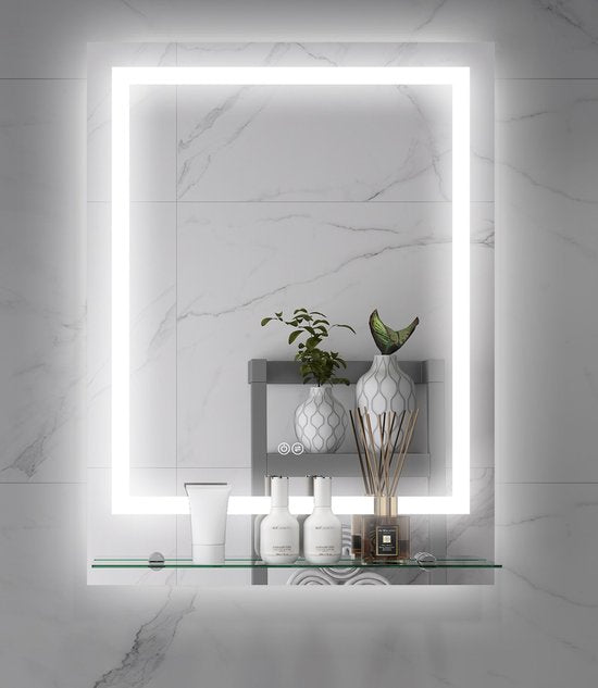 Badkamerspiegel 50x70 cm met Verlichting en Planchet