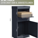 4gardenz® Pakketbrievenbus XL - Staande - Pakketbox - Antraciet