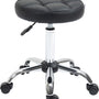 Ergonomische Rolkruk Kunstleer - Werkkruk in Hoogte Verstelbaar 51-67 cm - Zwart