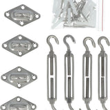 4gardenz® RVS Schaduwdoek/zonnedoek Montage set 6 mm