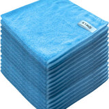 Kymo Blauwe Microvezeldoekjes - 12 Stuks 30 x 30 cm - Wasbaar - Schoonmaakdoekjes - Schoonmaak Auto - Stoomreiniger - Tapijtreiniger