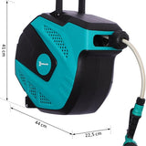 4goodz Wandslangenbox 15 mtr Tuinslang Haspel Autom. - Zwenkbaar 180°