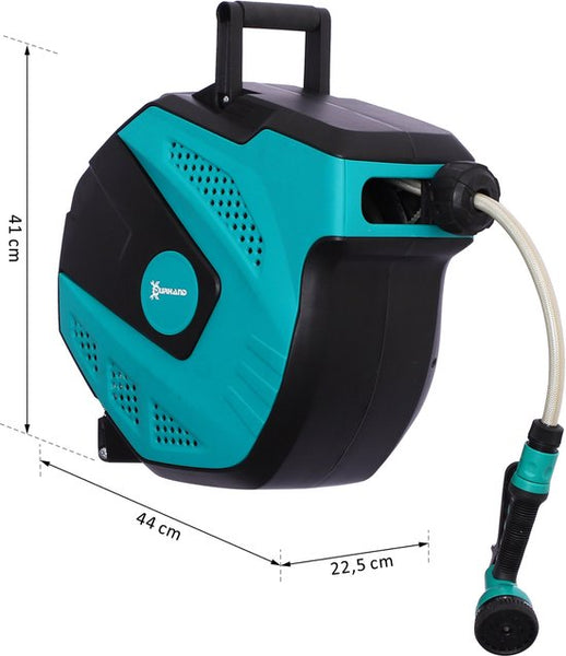 4goodz Wandslangenbox 15 mtr Tuinslang Haspel Autom. - Zwenkbaar 180°