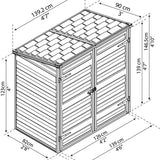 Palram Containerombouw voor 2 containers - Afvalbak kliko ombouw