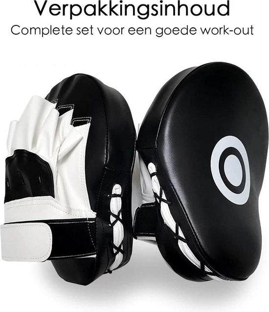 Stootkussens - Bokspads - Met Target - 2 Stuks - Zwart-Wit