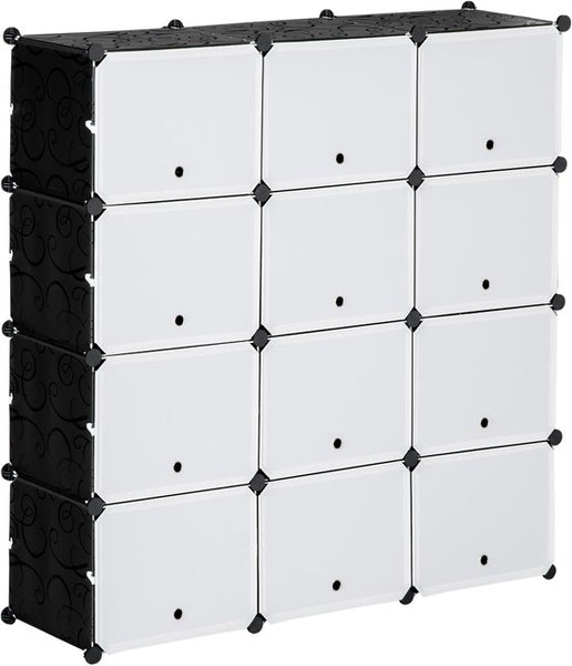 4goodz Schoenenkast Opbergbox met 12 Kubussen - Schoenenrek 850-169WT