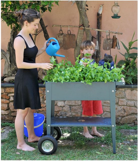 Herstera Garden® Plantenbak Barcelona HG08933901 - Verhoogde Moestuin - Antraciet