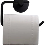 Badkamer Accessoire Set - Zwart – 4-delig – Handdoekstang, WC Rolhouder, Handdoekring & Haak – RVS – Wandbevestiging – Modern Design