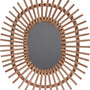 4goodz Wandspiegel Zon ovaal 58x49 cm - Bruin