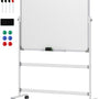 Magnetisch Whiteboard, 120 x 90 cm Kantelbaar en verrijdbaar - Met Markers en Wisser