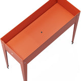 Herstera Garden® Urban Hoge Plantenbak Staal - 100x40x84cm - Rood