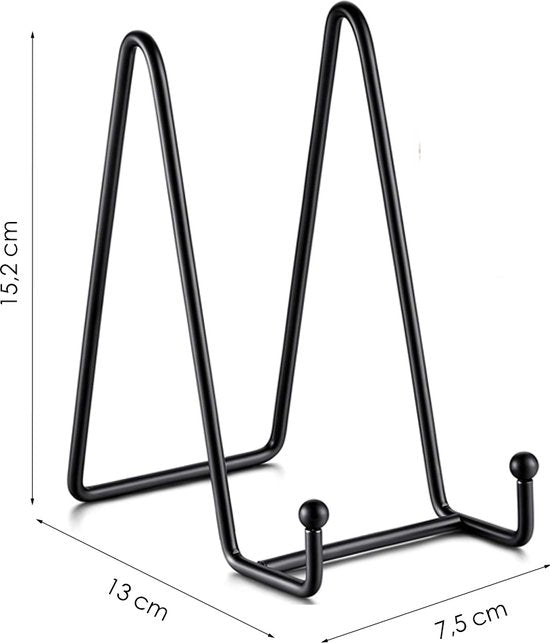 Bordenstandaard - Zwart - 2 Stuks - Bordenrek - Bordenstandaard voor Sierborden - Borden Display Standaard
