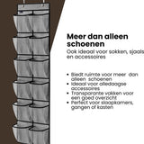 Schoenenkast Hangend - Schoenenzak 12 vakken - Opbergen van Schoenen aan Deur - Schoenenzak Grijs - Oplossing voor rondslingerende schoenen - Hoogwaardige Schoenenkast