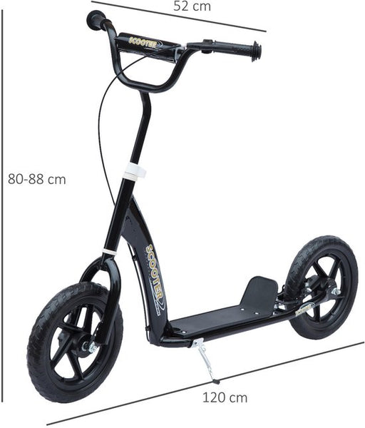 Scooter Step hoogteverstelbaar 12 inch - Zwart