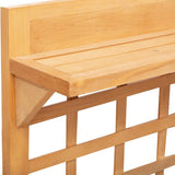 Verhoogde Plantenbak Hout op Wielen met klimrek - 45x105x135 cm