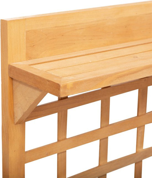 Verhoogde Plantenbak Hout op Wielen met klimrek - 45x105x135 cm