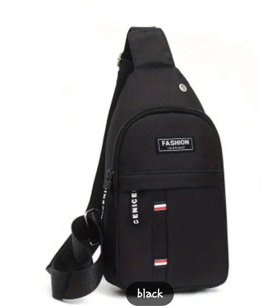 Sasemy - Borsttas Sling Bag Voor Heren - Sling Bag - 2 rits-vakken - Dames - Heren - Zwart #3 - 30 x 16 x 6 - Slingbag - Sbag - Schoudertas - Rugzak - Crossbody bag - Vaderdag Cadeau - Verjaardag Cadeau - Sinterklaas Cadeau - Kerst Cadeau