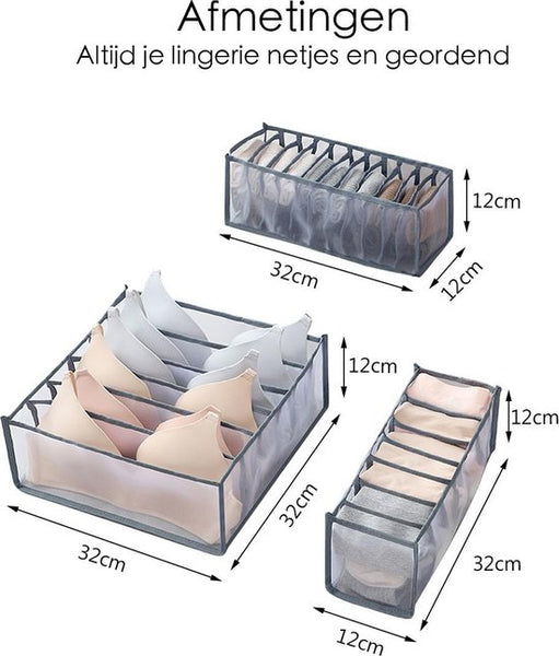Ondergoed Verdeler - Organizer - 3 Stuks