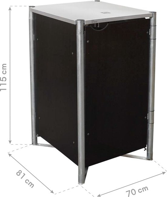 Hide® Containerombouw 1 afvalcontainer Zwart HD12401 - Kliko ombouw