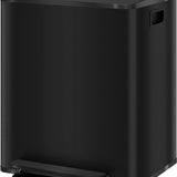 Pedaalemmer met 2x25L compartimenten - Soft-Close deksel - Zwart