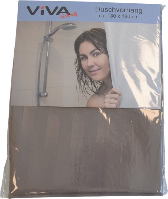 Douchegordijn - 180 - Inclusief ringen - Polyester - Badgordijn