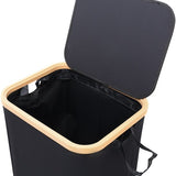 Wasmand met Deksel – Opvouwbare Wasmand – Wasbox 100L – Wassorteerder met Binnenzak – Beige – Voor Badkamer, Slaapkamer en Wasruimte
