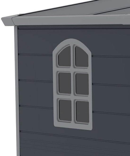 Westmann Kunststof Aanbouw Tuinschuur Hortus L -248x134x194cm - Grijs
