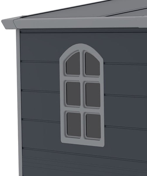 Westmann Kunststof Aanbouw Tuinschuur Hortus L -248x134x194cm - Grijs