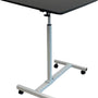Laptoptafel op Wieltjes - 60 x 40 cm - In Hoogte Verstelbaar - Zwart - Wit - Ontbijttafel op Wielen - Bedtafel