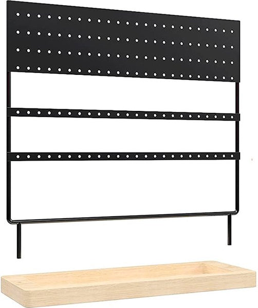 Oorbellenrekje - Zwart - Ruimte voor 144 oorbellen - Oorbellenhouder - Oorbellen Display - Oorbellenrekje sieradenrek