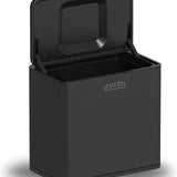 Luzzo® Loft Groente Afvalbak Zwart - Aanrecht Afvalbakje 5 liter - Uitneembare Binnenbak - Neerzetten/Ophangen - Zwart