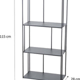Metalen Wandkast Tripoli - Afmeting 28x55x115 cm - Zwart