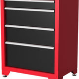 Feistos Gereedschapswand Hoge kast Juno 11 - 46x396x198cm - Zwart/Rood