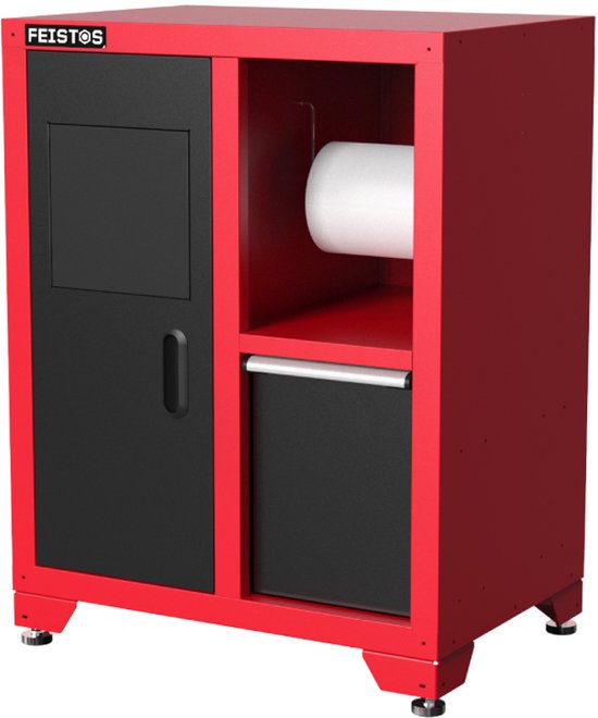 Feistos Gereedschapswand Hoog Juno 2- 46x198x198 cm - Zwart/Rood