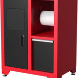 Feistos Gereedschapswand Hoog Juno 2- 46x198x198 cm - Zwart/Rood