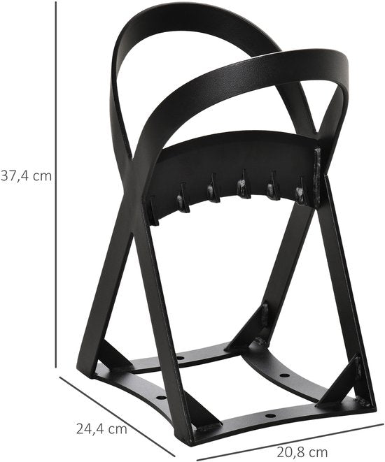 Houtklover van Koolstofstaal - Houtsplitter 20x24x 37 cm - Zwart