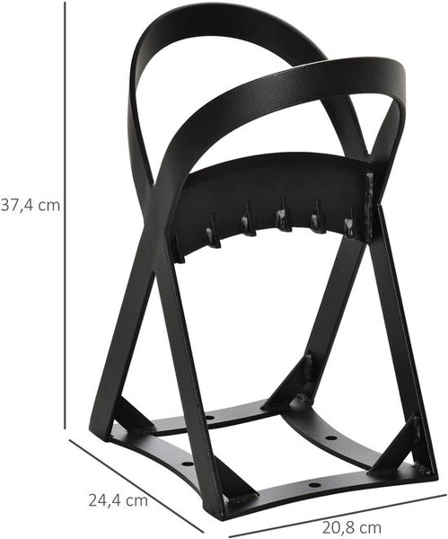 Houtklover van Koolstofstaal - Houtsplitter 20x24x 37 cm - Zwart