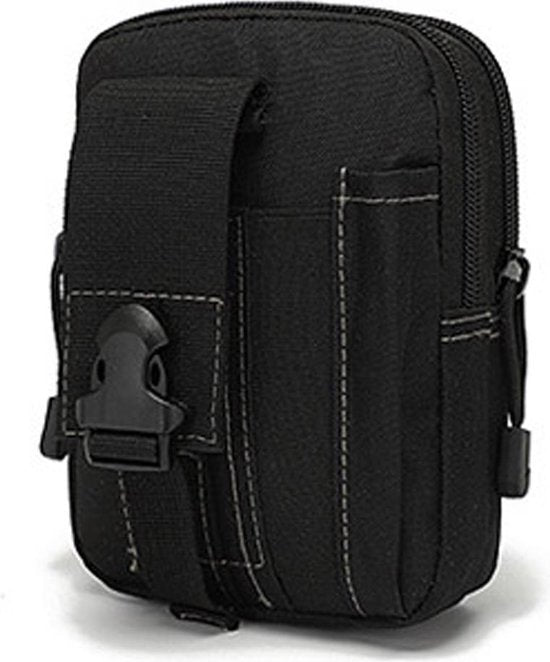 Heuptas Nylon - Schoudertas - Zwart - Veel Opbergruimte - Heuptasje Dames - Heuptasje Heren - Schoudertas Heren Crossbody - Schoudertas Dames Crossbody