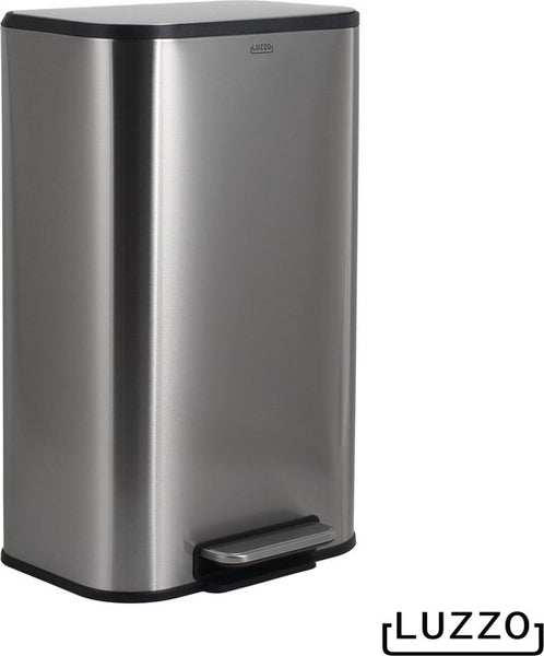 Luzzo® Nevada Pedaalemmer 30 liter - Prullenbak Mat RVS