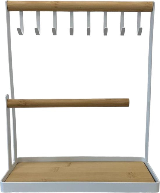 Sieradenrekje - Wit - Oorbellenrekje - Oorbellenhouder - Oorbellen Display - Oorbellenrekje - Sieradenrek - Sieraden Organizer