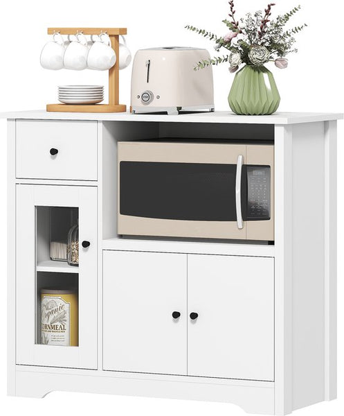 Keukenkast laag met open vak 80x35x72 cm - Wit