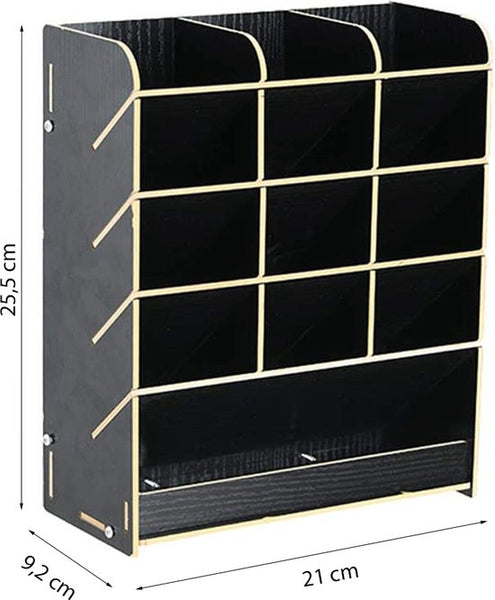 Bureau Organizer Hout - Pennenbakje - Desk Organizer - Pennenhouder - Bureau